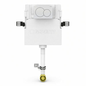 Geberit Alpha 109cm Cistern with White Round Flush Plate