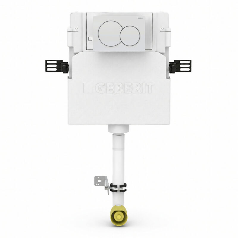 Geberit Alpha 109cm Cistern with White Round Flush Plate Geberit Alpha 109cm Cistern with White Round Flush Plate