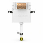 Geberit Alpha 109cm Cistern with Bronze Round Flush Plate