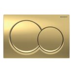 Geberit Alpha 109cm Cistern with Brass Round Flush Plate