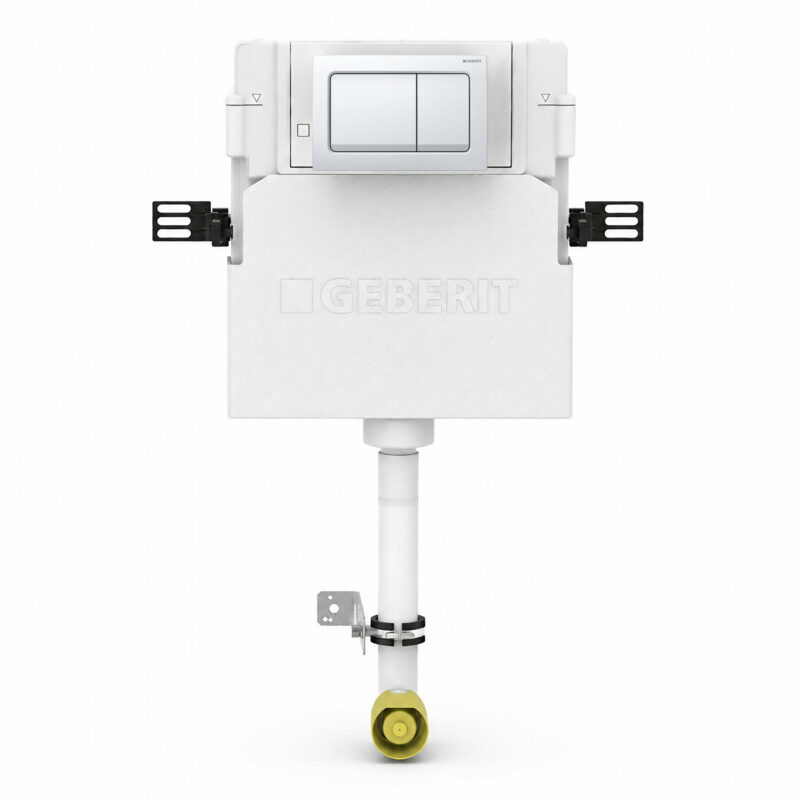 Geberit Alpha 109cm Cistern with White Square Flush Plate Geberit Alpha 109cm Cistern with White Square Flush Plate