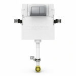 Geberit Alpha 109cm Cistern with Matt Chrome Square Flush Plate