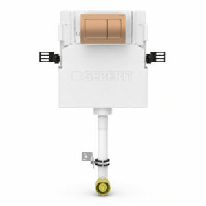 Geberit Alpha 109cm Cistern with Bronze Square Flush Plate