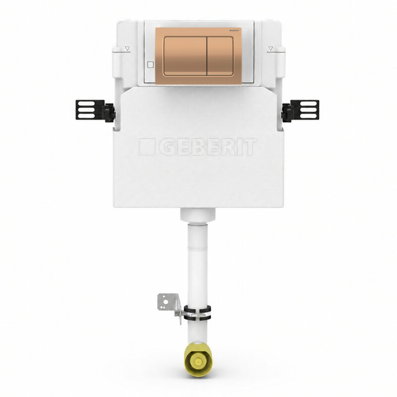 Geberit Alpha 109cm Cistern with Bronze Square Flush Plate Geberit Alpha 109cm Cistern with Bronze Square Flush Plate