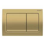 Geberit Alpha 109cm Cistern & Alpha01 Square Flush Plate Brass