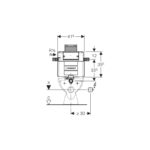 Geberit Omega Concealed Cistern 12cm, Height 82cm