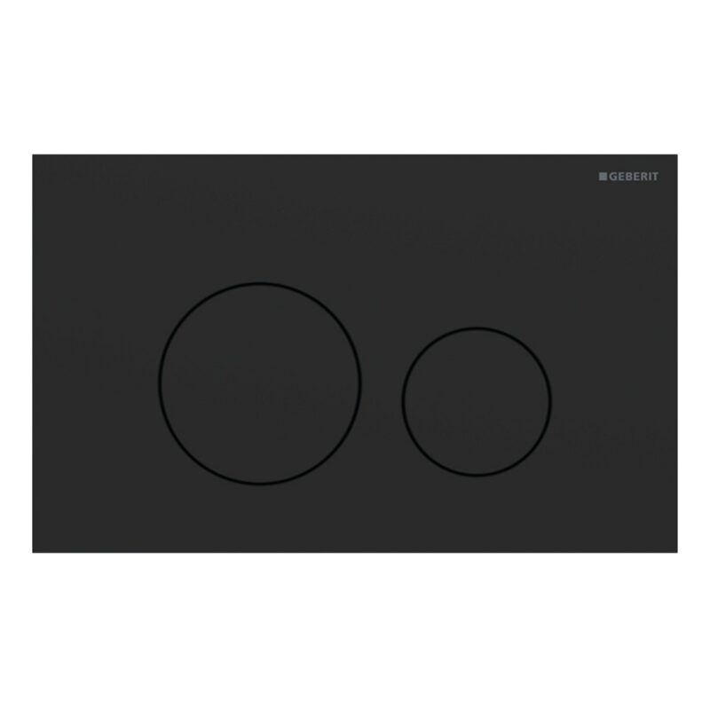Geberit Sigma Concealed Cistern & Sigma40 Round Flush Plate Matt Black