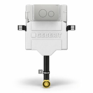 Geberit Sigma Concealed Cistern & Sigma40 Round Flush Plate Brushed Steel