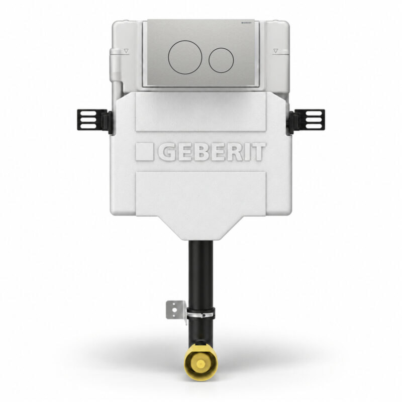 Geberit Sigma Concealed Cistern & Sigma40 Round Flush Plate Brushed Steel Geberit Sigma Concealed Cistern & Sigma40 Round Flush Plate Brushed Steel