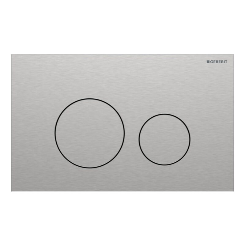 Geberit Sigma Concealed Cistern & Sigma40 Round Flush Plate Brushed Steel