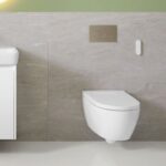 Geberit Sigma Concealed Cistern & Sigma40 Round Flush Plate Brushed Nickel