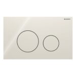 Geberit Sigma Concealed Cistern & Sigma40 Round Flush Plate Sand Grey Glass