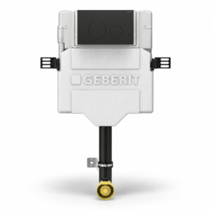 Geberit Sigma Concealed Cistern & Sigma40 Round Flush Plate Brushed Black Chrome