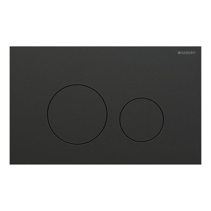 Geberit Sigma Concealed Cistern & Sigma40 Round Flush Plate Brushed Black Chrome