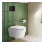 Geberit Sigma Concealed Cistern & Sigma40 Round Flush Plate Brushed Black Chrome
