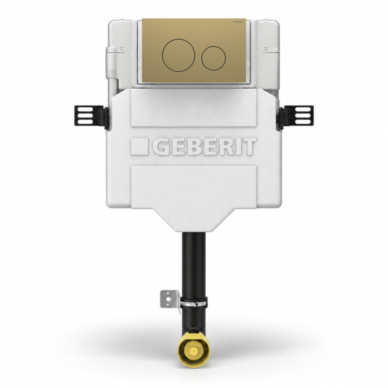 Geberit Sigma Concealed Cistern & Sigma40 Round Flush Plate Brushed Brass Geberit Sigma Concealed Cistern & Sigma40 Round Flush Plate Brushed Brass