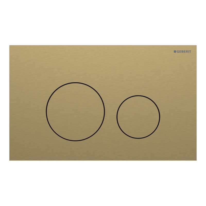 Geberit Sigma Concealed Cistern & Sigma40 Round Flush Plate Brushed Brass