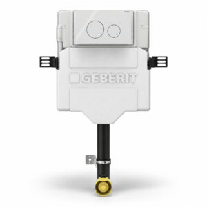 Geberit Sigma Concealed Cistern & Sigma40 Round Flush Plate White Glass