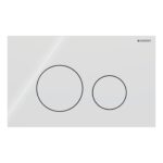 Geberit Sigma Concealed Cistern & Sigma40 Round Flush Plate White Glass