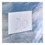 Geberit Sigma Concealed Cistern & Sigma40 Round Flush Plate White Glass