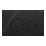 Geberit Sigma Concealed Cistern & Sigma40 Round Flush Plate Black Glass