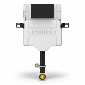 Geberit Sigma Concealed Cistern & Sigma40 Square Flush Plate Matt Black