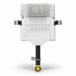 Geberit Sigma Concealed Cistern & Sigma40 Square Flush Plate Brushed Stainless Steel