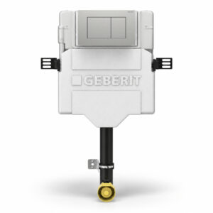 Geberit Sigma Concealed Cistern & Sigma40 Square Flush Plate Brushed Stainless Steel