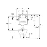 Geberit Sigma Concealed Cistern & Sigma40 Square Flush Plate Brushed Stainless Steel