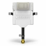 Geberit Sigma Concealed Cistern & Sigma40 Square Flush Plate Brushed Nickel