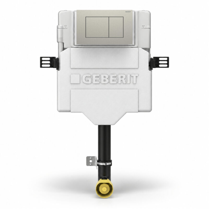 Geberit Sigma Concealed Cistern & Sigma40 Square Flush Plate Brushed Nickel Geberit Sigma Concealed Cistern & Sigma40 Square Flush Plate Brushed Nickel
