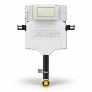 Geberit Sigma Concealed Cistern & Sigma40 Square Flush Plate Sand Grey Glass