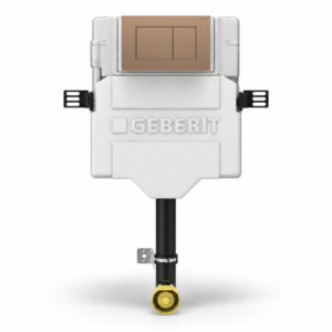 Geberit Sigma Concealed Cistern & Sigma40 Square Flush Plate Brushed Bronze