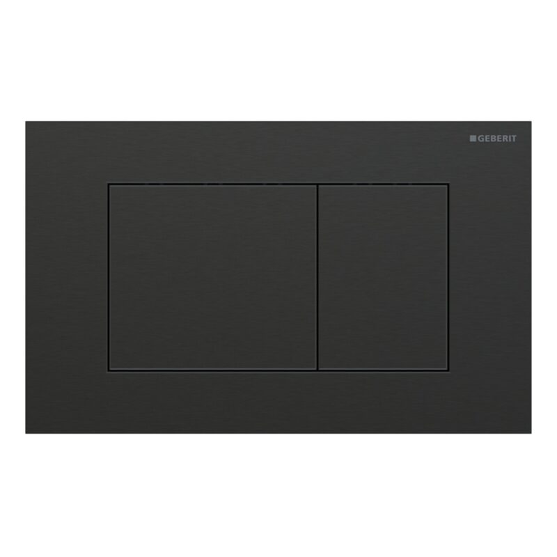 Geberit Sigma Concealed Cistern & Sigma40 Square Flush Plate Brushed Black Chrome