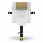 Geberit Sigma Concealed Cistern & Sigma40 Square Flush Plate Brushed Brass