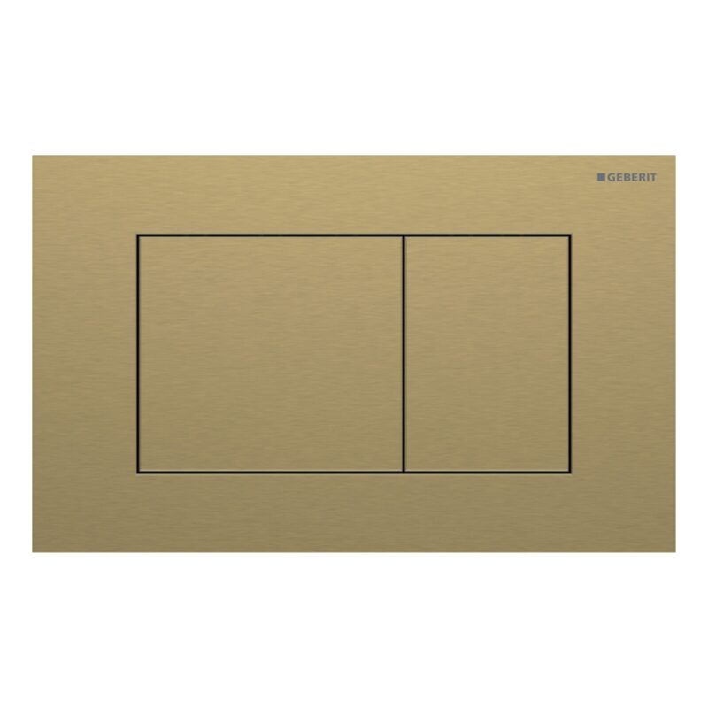 Geberit Sigma Concealed Cistern & Sigma40 Square Flush Plate Brushed Brass