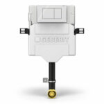 Geberit Sigma Concealed Cistern & Sigma40 Square Flush Plate White Glass