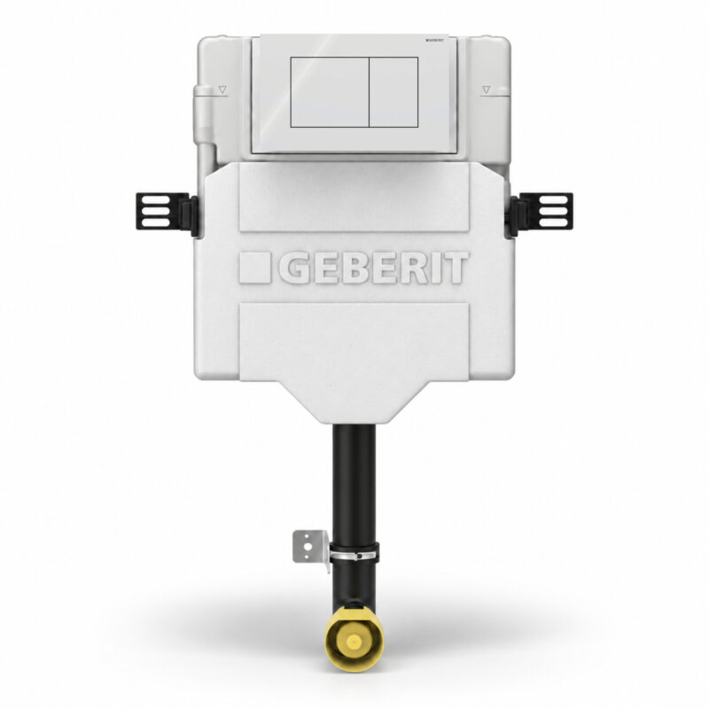 Geberit Sigma Concealed Cistern & Sigma40 Square Flush Plate White Glass Geberit Sigma Concealed Cistern & Sigma40 Square Flush Plate White Glass