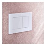 Geberit Sigma Concealed Cistern & Sigma40 Square Flush Plate White Glass