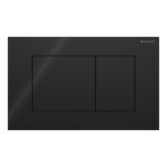 Geberit Sigma Concealed Cistern & Sigma40 Square Flush Plate Black Glass