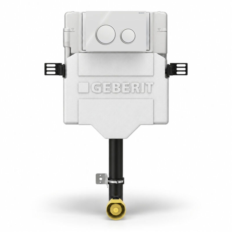Geberit Sigma Concealed Cistern & Sigma20 Round Flush Plate White/Matt White Geberit Sigma Concealed Cistern & Sigma20 Round Flush Plate White/Matt White