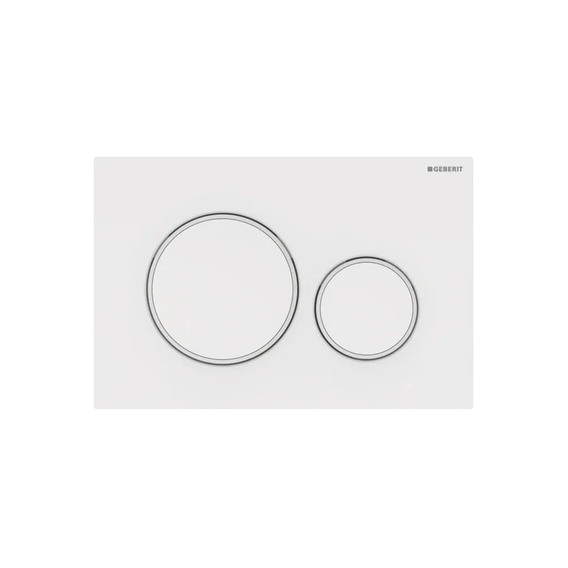 Geberit Sigma Concealed Cistern & Sigma20 Round Flush Plate White/Matt White