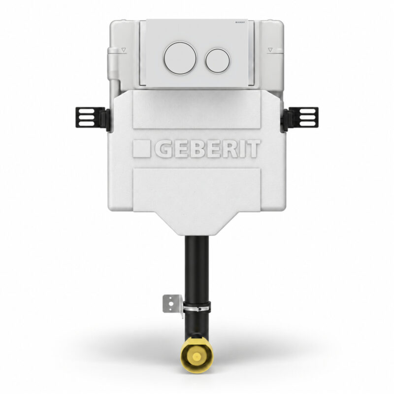 Geberit Sigma Concealed Cistern & Sigma20 Round Flush Plate Matt White/Chrome Geberit Sigma Concealed Cistern & Sigma20 Round Flush Plate Matt White/Chrome