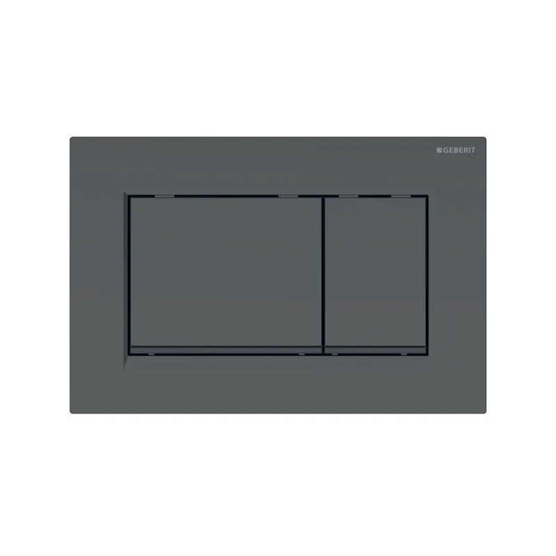 Geberit Sigma Concealed Cistern & Sigma20 Square Flush Plate Matt Black