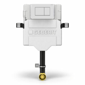 Geberit Sigma Concealed Cistern & Sigma20 Square Flush Plate Matt White/Chrome