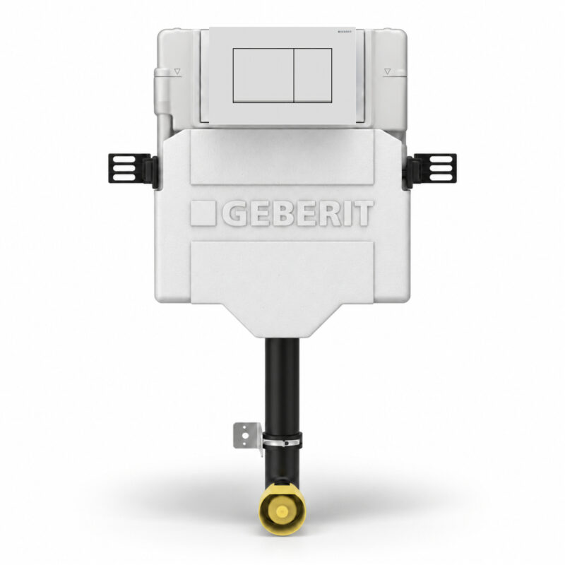Geberit Sigma Concealed Cistern & Sigma20 Square Flush Plate Matt White/Chrome Geberit Sigma Concealed Cistern & Sigma20 Square Flush Plate Matt White/Chrome