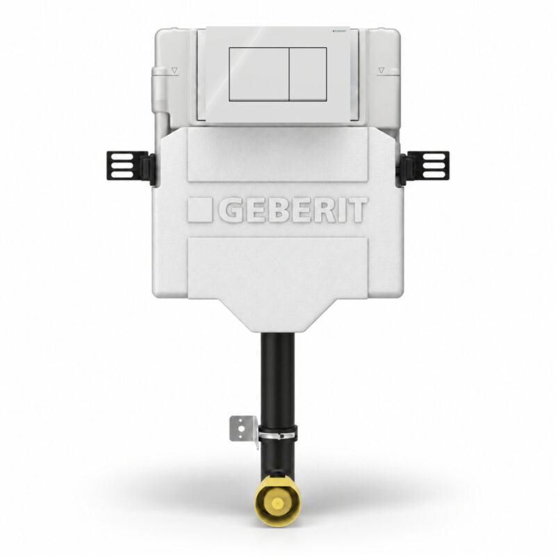 Geberit Sigma Concealed Cistern & Sigma20 Square Flush Plate White/Chrome Geberit Sigma Concealed Cistern & Sigma20 Square Flush Plate White/Chrome