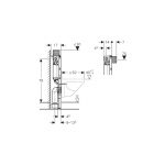 Geberit Duofix Frame with Omega Cistern 12cm, Height 82cm
