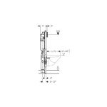 Geberit Duofix Special Frame for Wall-Hung WC, H112, with UP320