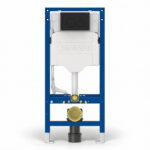 Geberit Sigma Frame & Cistern with Sigma40 Round Flush Plate Matt Black